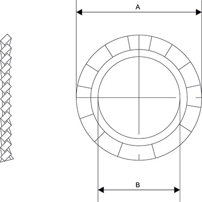 Serrated Washer External Diagram Serrated Washer External Diagram